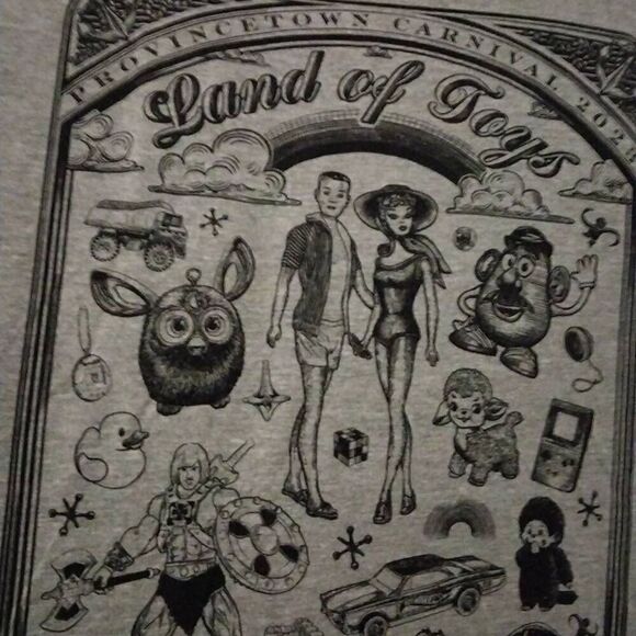 Land of Toys Provincetown Carnaval Tshirt, XL, Gildan - Picture 1 of 16
